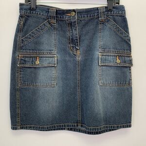 NY Jeans New York & Company Skirt Size 8 Blue Denim Straight Pencil